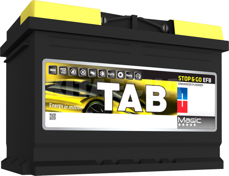Автомобільний акумулятор 90Ач 850А "+" праворуч TAB (TAB MAGIC EFB 90)