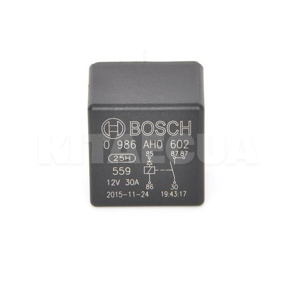 Реле 5-контактне 12B 30А із замикаючим контактом Bosch (0986AH0602)