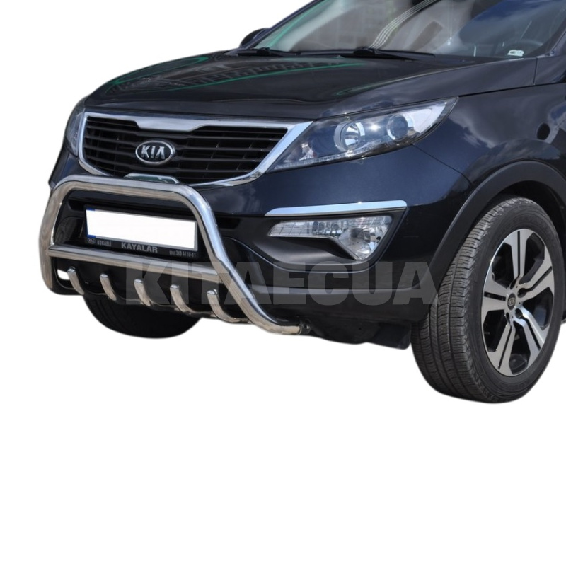 Кенгурятник WT003 Kia Sportage 2010-2015 нержавеющая сталь CAN (ddd3296) - 4