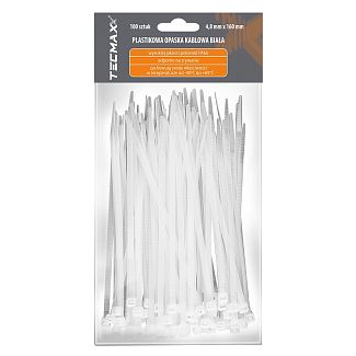 Стяжки белые пластиковые 3.6 х 300 мм 100 шт. TECMAXX