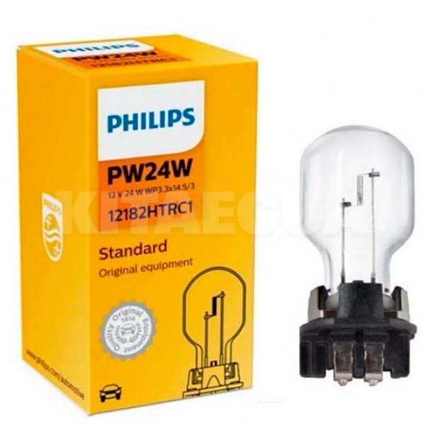 Галогенна лампа WP3.3x14.5/4 24W 12V Vision +30% PHILIPS (12182HTRC1-PHILIPS)