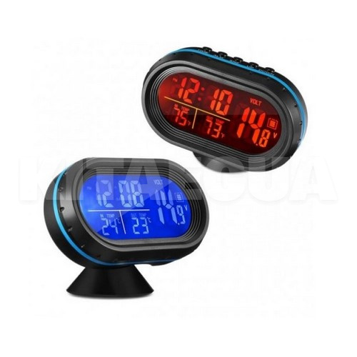 Автомобільний годинник з внутрішнім та зовнішнім термометром 7009VBO VST (24000090) - 2