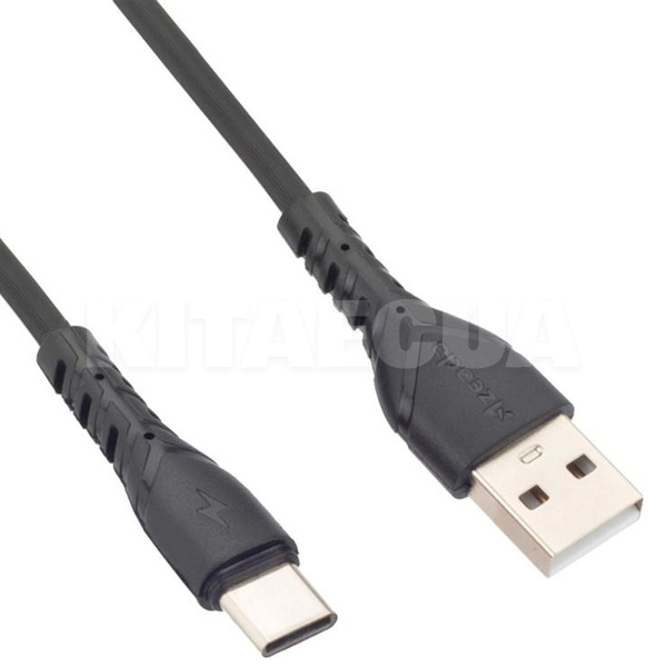 Кабель USB Type-C 3А PD-B47a 1м чорний Proda (PD-B47a-BK) - 2