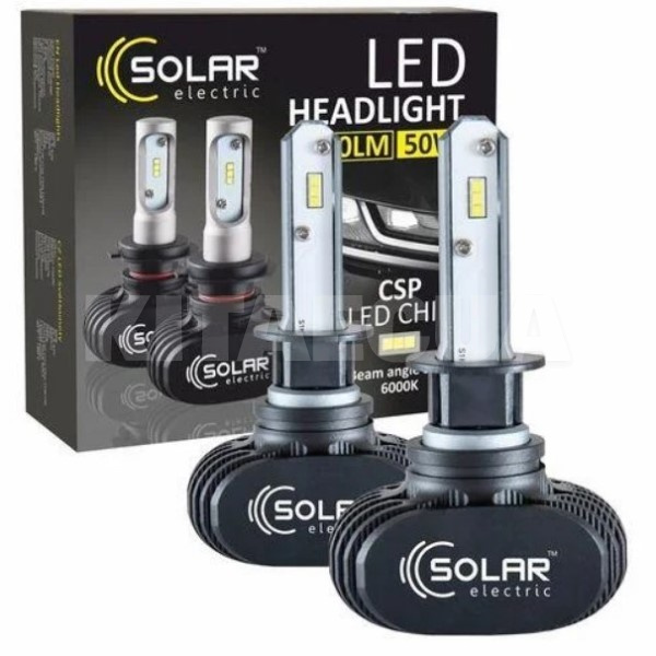 LED лампа для авто H1 P14.5s 50W 6000K Solar (8101)