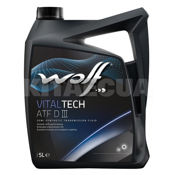 Масло трансмиссионное полусинтетическое 5л ATF Vitaltech DIII WOLF (8305405)