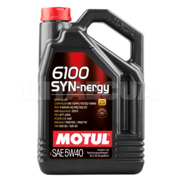 Масло моторне синтетичне 5л 5W-40 6100 SYN-nergy MOTUL (368351-MOTUL)
