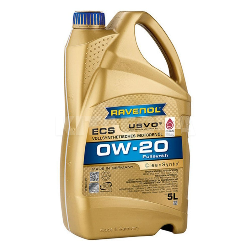 Масло моторне синтетичне 5л 0w-20 ecs RAVENOL (RAV ECS SAE 0W20 5L)