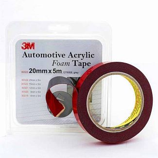 Двусторонняя лента 2 м х 25 мм темно-серая 3M