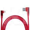 Кабель USB - Type-C с угловыми коннекторами красный PULSO ((200) R)