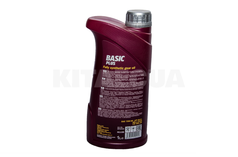 Масло трансмісійне синтетичне 1л 75W-90 BASIC Plus GL-4 Mannol (MAN75W90GL4-1) - 6