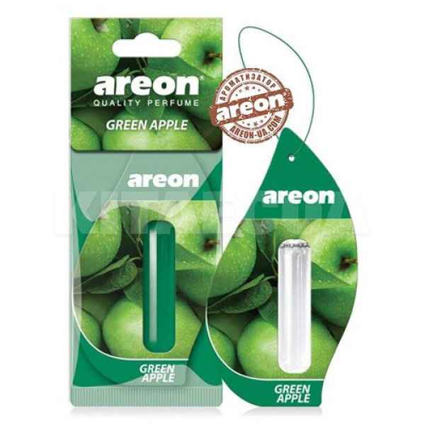 Ароматизатор Mon Liquid Green Apple "зелёное яблоко" 5мл жидкий листик AREON (LR20-10949-Areon)