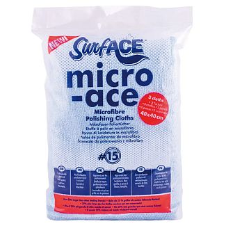 Мікрофібра для авто Micro-ASE 40х40см універсальна 3шт/уп SURF-ACE