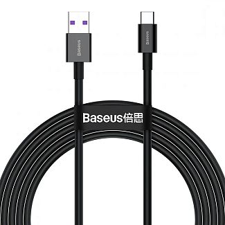 Кабель USB - Type-C PD66W Superior Series 2м черный BASEUS