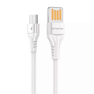 Кабель USB Micro USB 2.4A 1м Double Way Silicone білий PROOVE