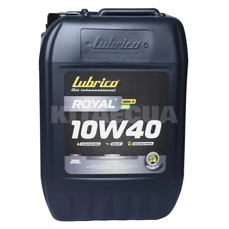 Масло моторне синтетичне 20л 10W-40 ROYAL OEM-3 DPF LUBRICO (L-1168-20100200)