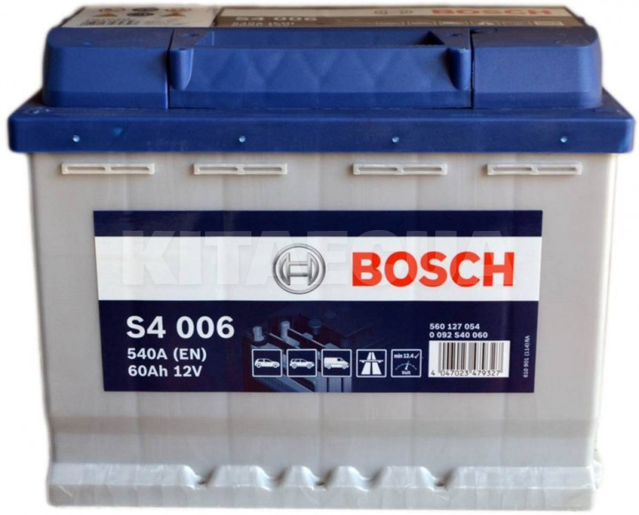 Акумулятор автомобільний 60Ач 540А "+" зліва BOSCH (0092S40060) - 2
