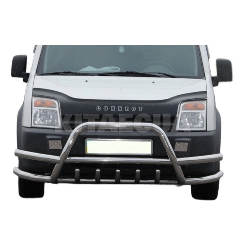 Кенгурятник WT004-Plus Ford Connect 2002-2006 нержавеющая сталь CAN (dd22411) - 3