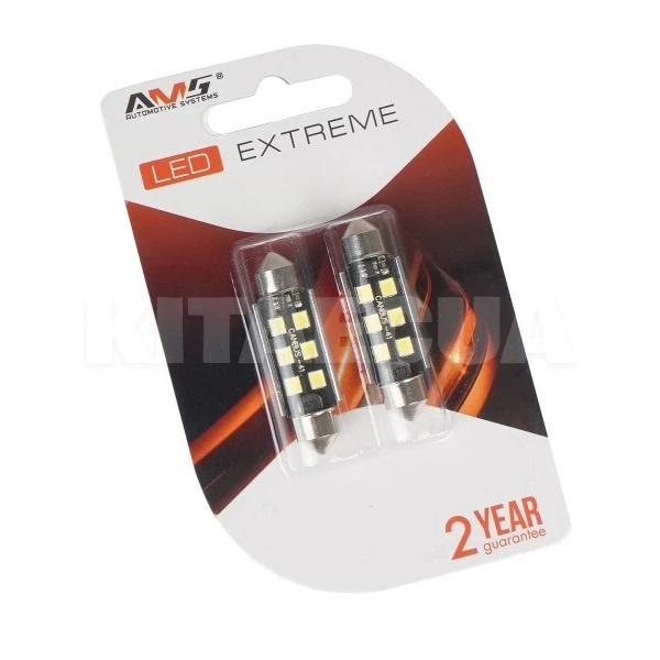Светодиодная лампа E6 9/18V C5W 41мм (компл.) AMS (41237) - 5