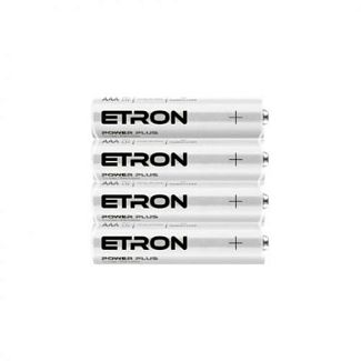Батарейка цилиндрическая марганцево-цинковая AAA 1,5 В 4 шт. в пленке Power Plus ETRON