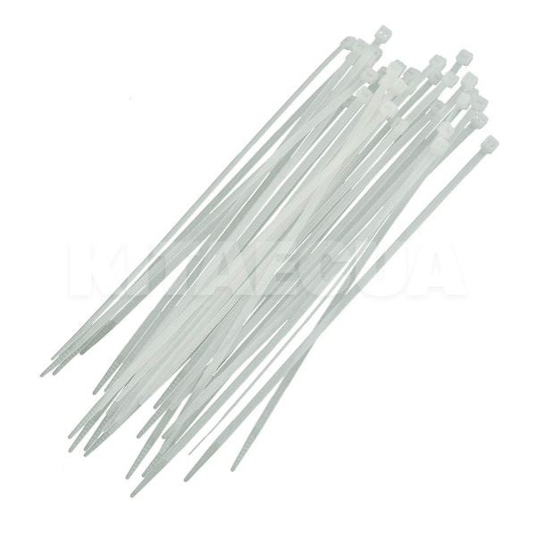 Стяжки белые пластиковые 4.8 х 300 мм 50шт TOLSEN (50110)