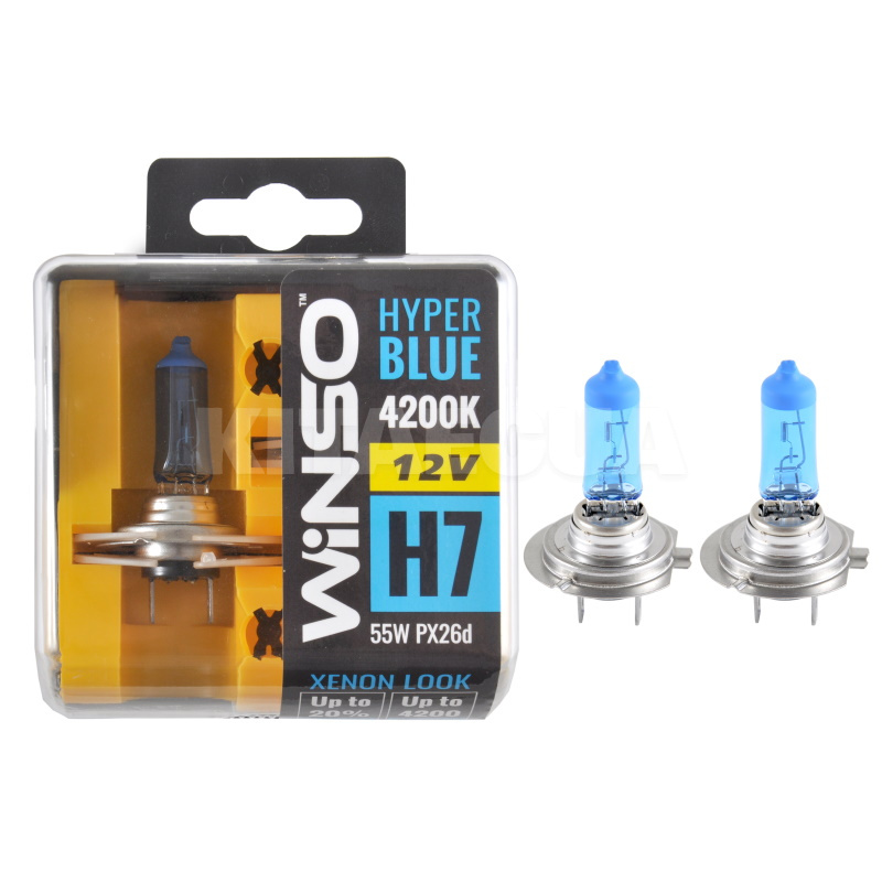 Галогенні лампи H7 55W 12V HYPER BLUE комплект Winso (712750)