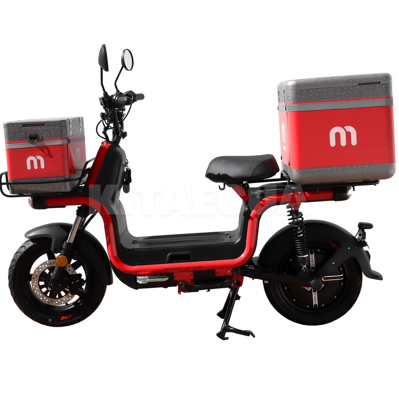 Электроскутер 120 км 1200 Вт красный + 2 бокса в подарок AIMA (XIO MA U1 L1E 2520 W/h-red) - 3