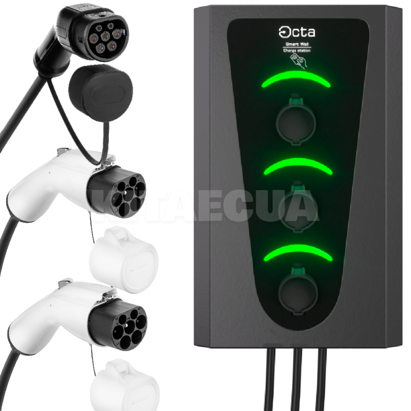 Зарядная станция коммерческая 36 кВт 3-порта SW336-С22-C1-C3 Smart Wall Octa Energy (SW153)