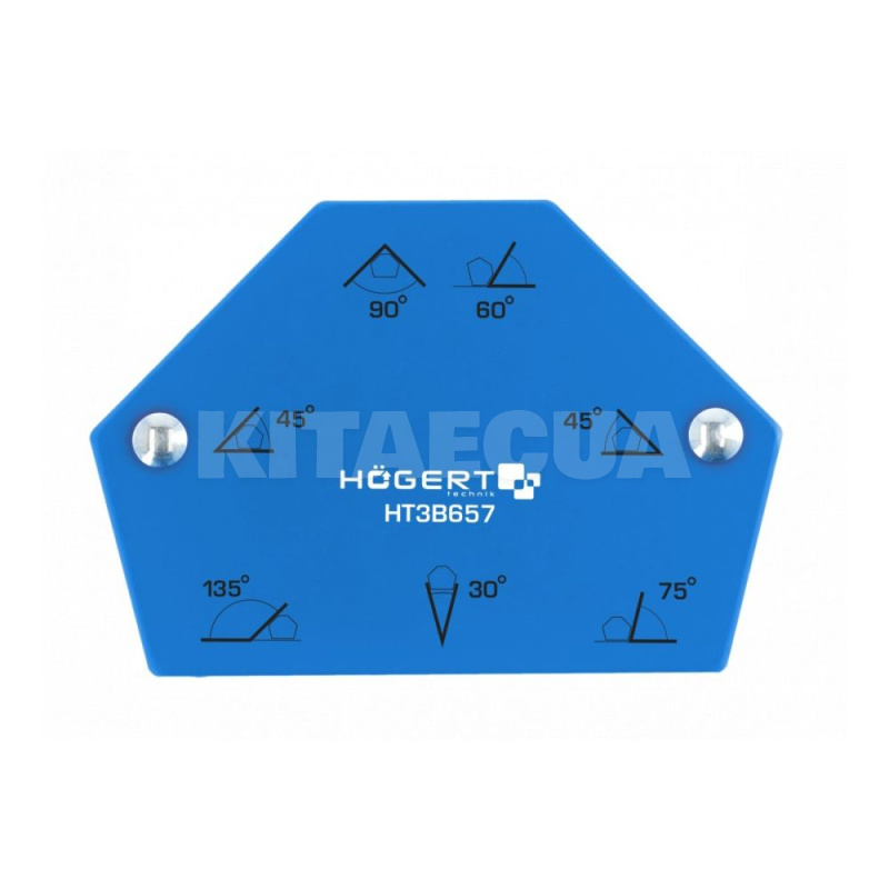 Кутник магнітний шестигранний для зварювальних робіт 100х69х16мм 11.5 кг HOGERT (HT3B657)