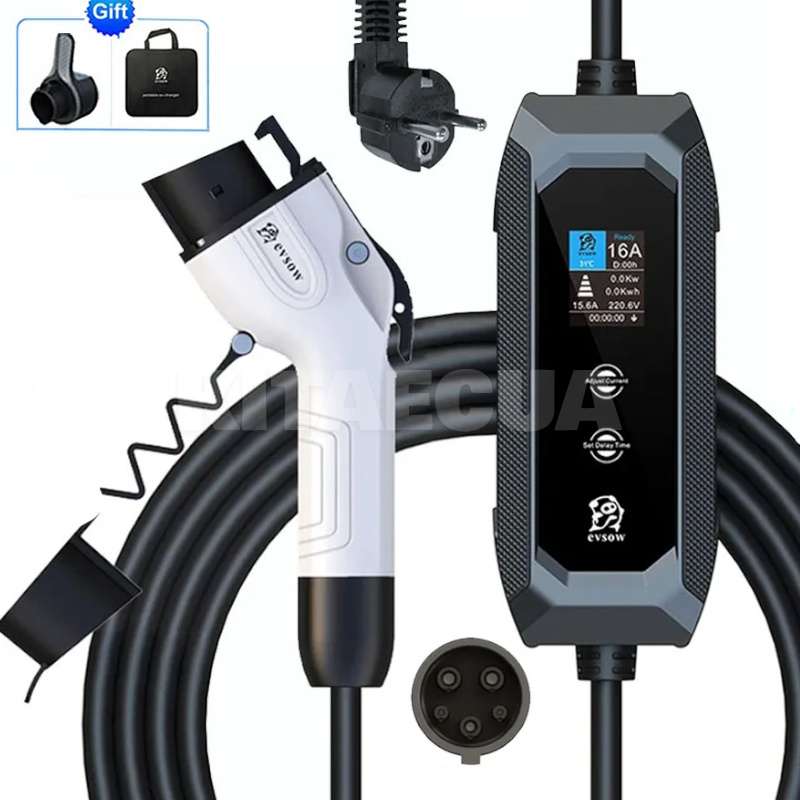 Зарядка Nissan Leaf 3.7 кВт 16А 1-фаза Type 1 (американське авто) EVSOW (EV3.5-16-1PH-TP1-NW)