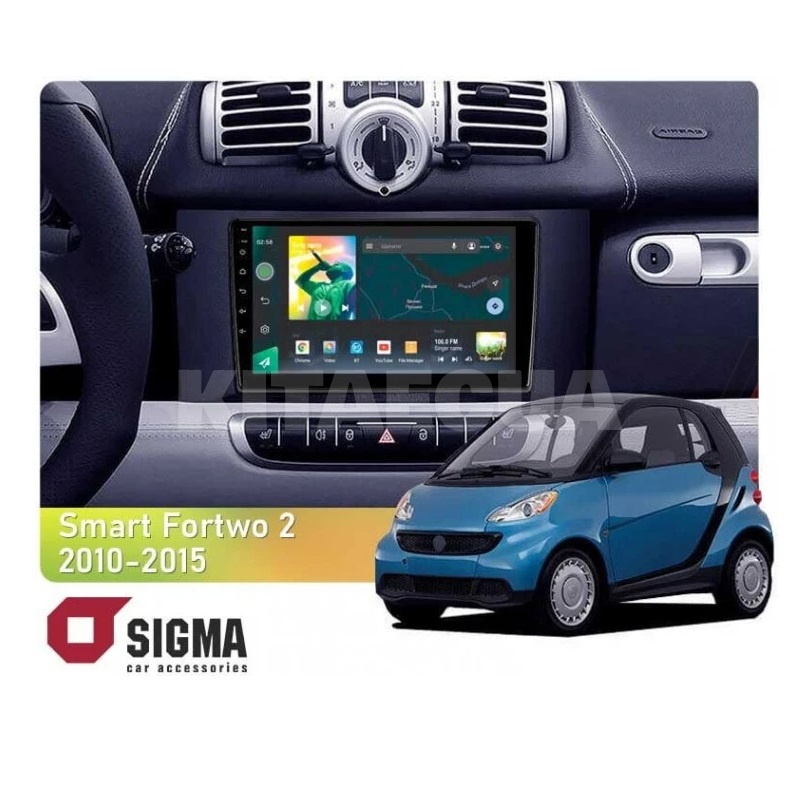 Штатная магнитола X9232 2+32 Gb 9" Mercedes Benz Smart Fortwo 2 2010-2015 (F1) SIGMA4car (33652)