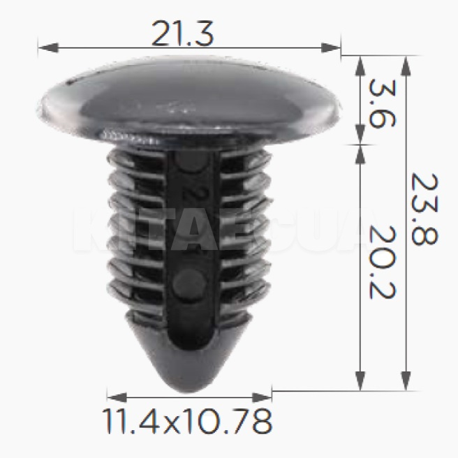 Клипса обшивки кузова на GM / Chrysler / Dodge / Jeep (компл 10 шт) Clipss (0436) - 3