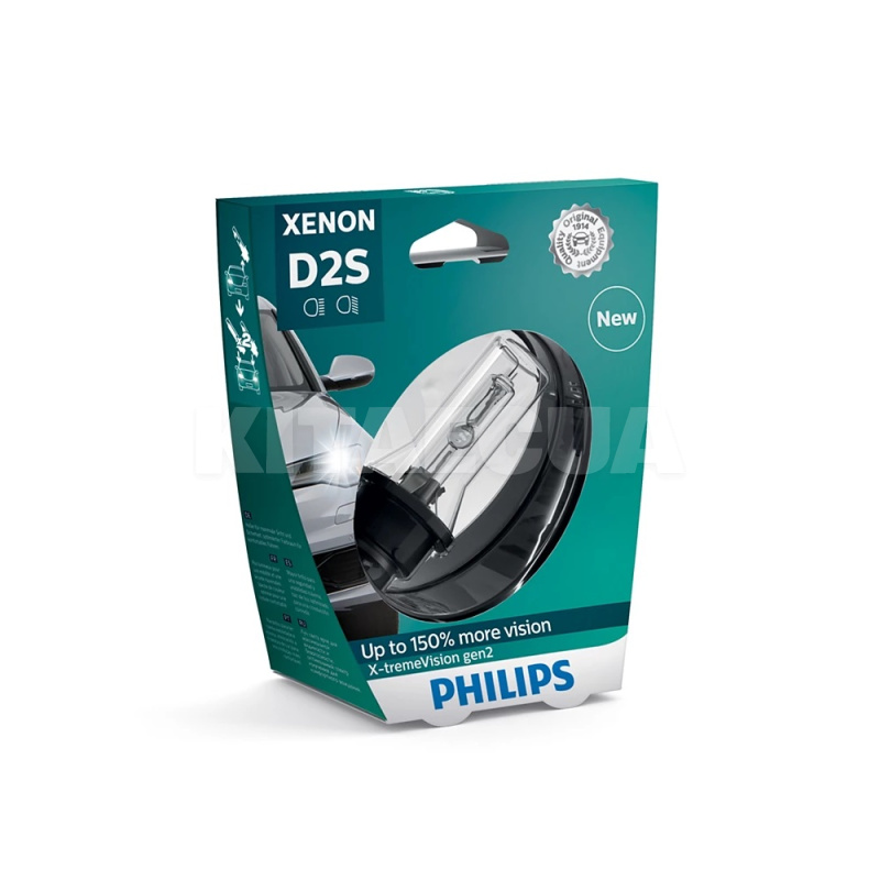 Ксенонова лампа D2S 35W 85V X-treme Vision gen2 PHILIPS (85122XV2S1)