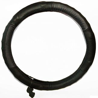 Чехол на руль L (39-41 см) черный натуральная кожа inDrive