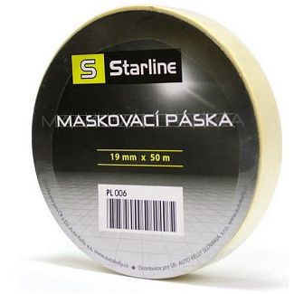 Малярная лента желтая 50 м х 19 мм STARLINE