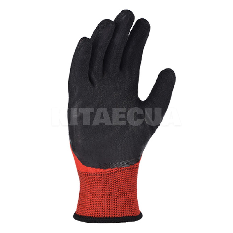 Перчатки рабочие антискользящие трикотажные с латексным покрытием красные XL Extragrab DOLONI (4193) - 2