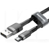 Кабель USB microUSB 2.4A Cafule 0.5м сірий/чорний BASEUS (CAMKLF-AG1)