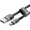 Кабель USB - microUSB 2.4A Cafule 0.5м серый/черный BASEUS (CAMKLF-AG1)