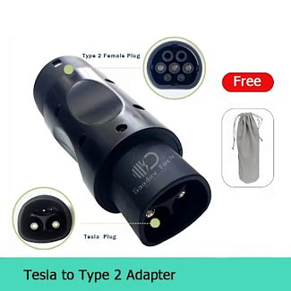 Переходник Guwieyg 7.4 кВт 32А 1-фаза Type Tesla (станция) - Type 2 (европейское авто) GUWIEYG