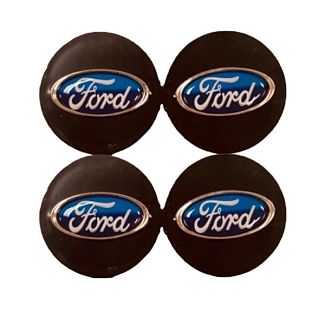 Заглушка колесного диска FORD 60x55 черный ABS пластик 4шт. 
