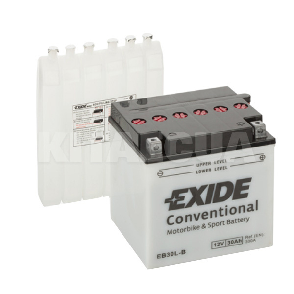 Мото акумулятор Conventional 30Ач 300А "+" справа EXIDE (EB30L-B)