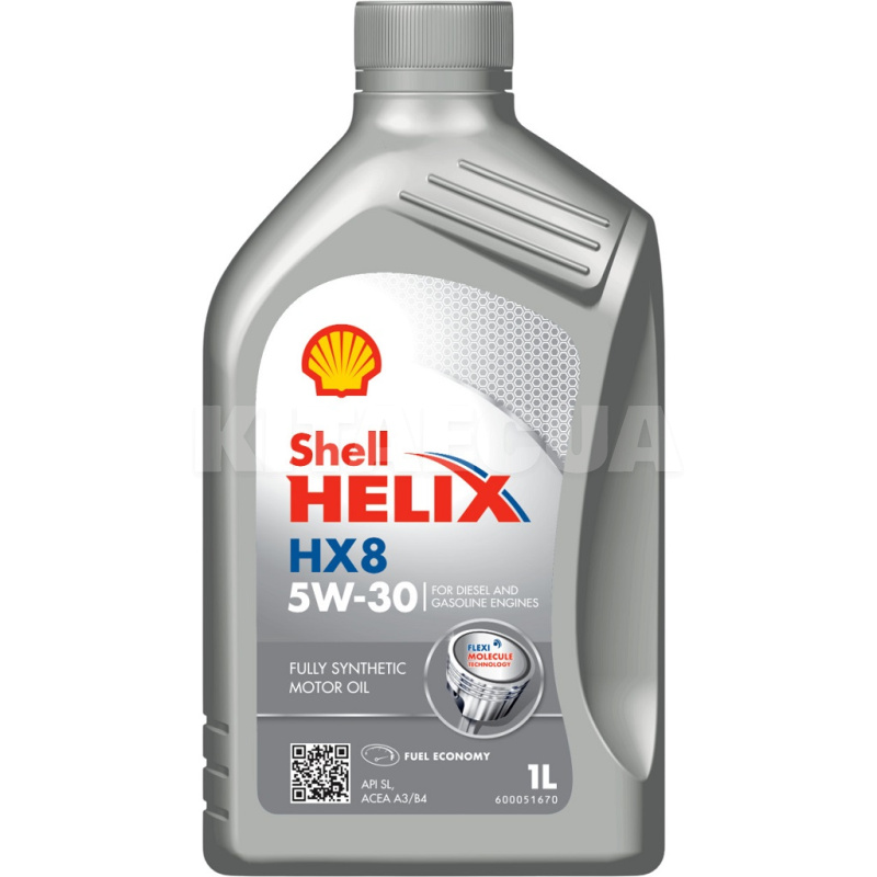 Масло моторное синтетическое 1л 5W-30 Helix HX8 Synthetic SHELL (550040462)