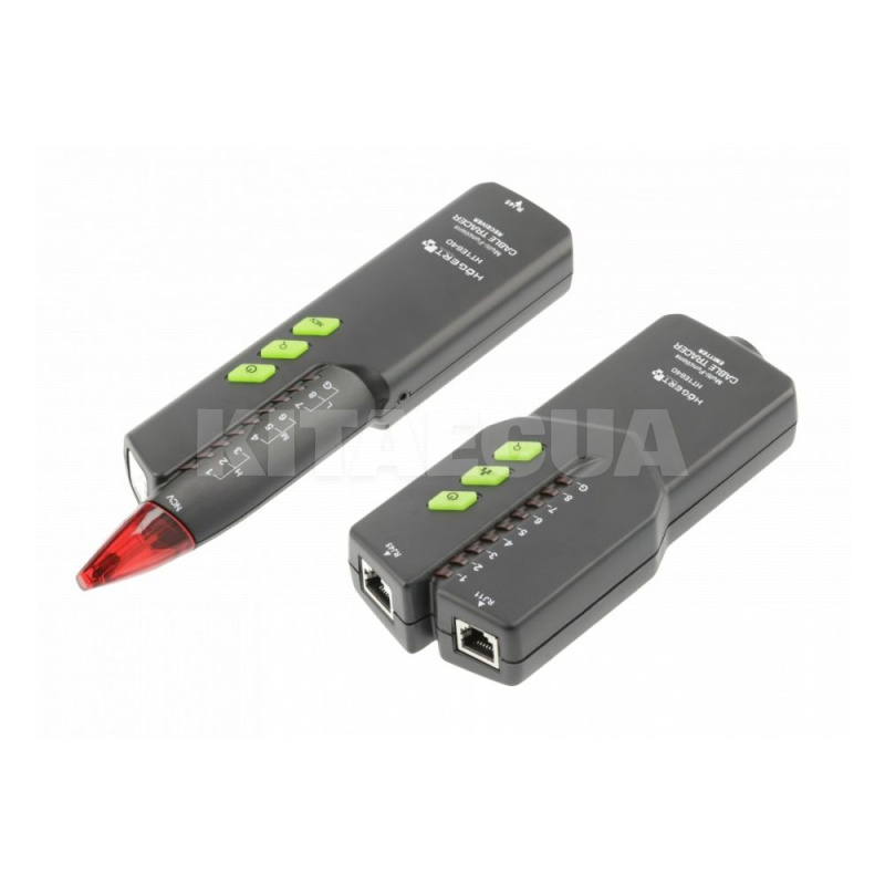 Тестер интернет-кабелей RJ45 и телефонных кабелей RJ11 HOGERT (HT1E640)