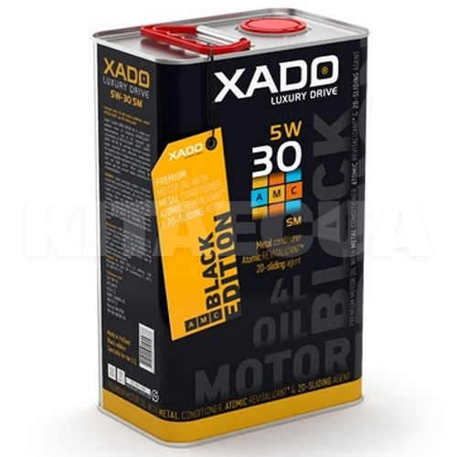Масло моторное синтетическое 4л 5W-30 АМС Black Edition XADO (XA 22273)