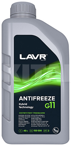 Антифриз зеленый 1л G11 -45 °C LAVR (Ln1705)
