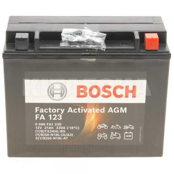 Мото акумулятор FA 123 21Ач 330А "+" праворуч Bosch (0 986 FA1 230)