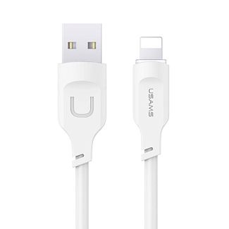 Кабель USB Lightning 2.4А 1.2м білий USAMS