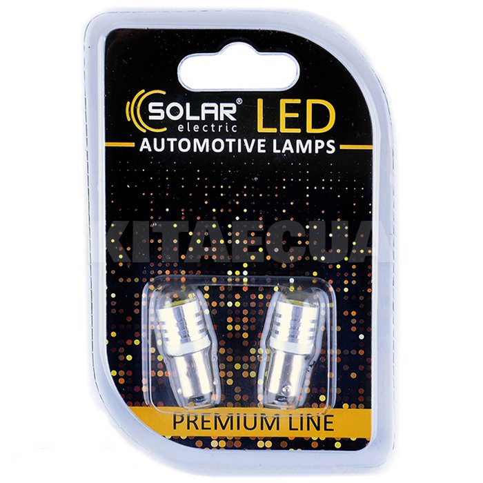LED лампа для авто Premium Line BA9s 1W 6500K (комплект) Solar (SL2533)