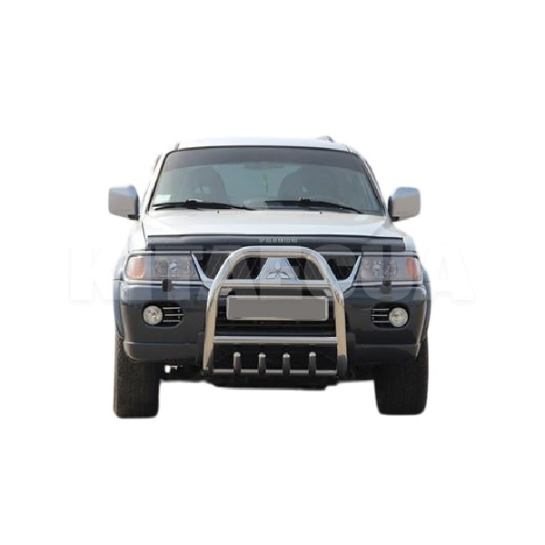 Кенгурятник QT007 Mitsubishi Pajero Sport 1996-2007 нержавеющая сталь CAN (dug562367) - 4