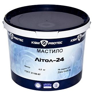 Смазка для подшипников и узлов трения 4.5кг Литол-24 Protec KSM