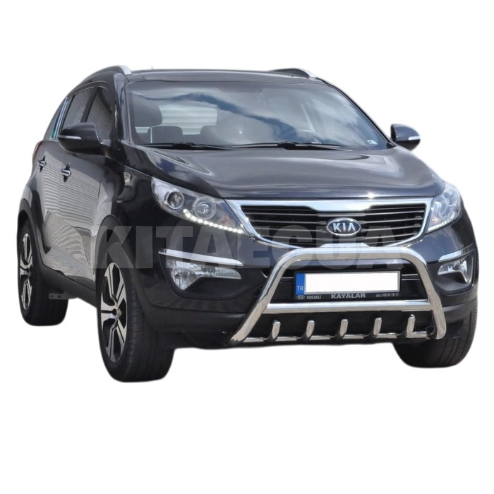 Кенгурятник WT003 Kia Sportage 2010-2015 нержавеющая сталь CAN (ddd3296) - 5